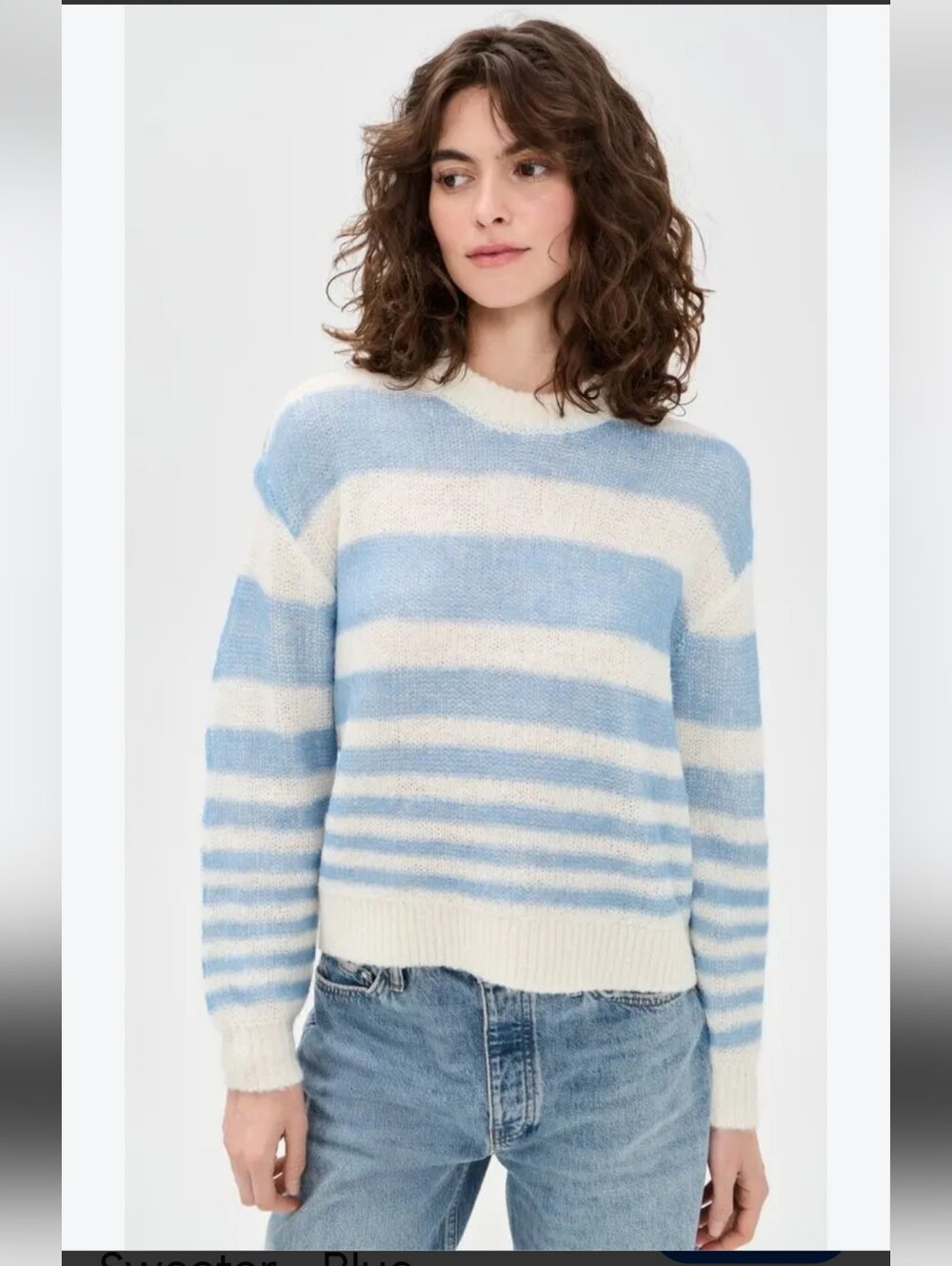 Pistola   Moa Striped Bubble Sweater in Blue & Gradient Stripe S